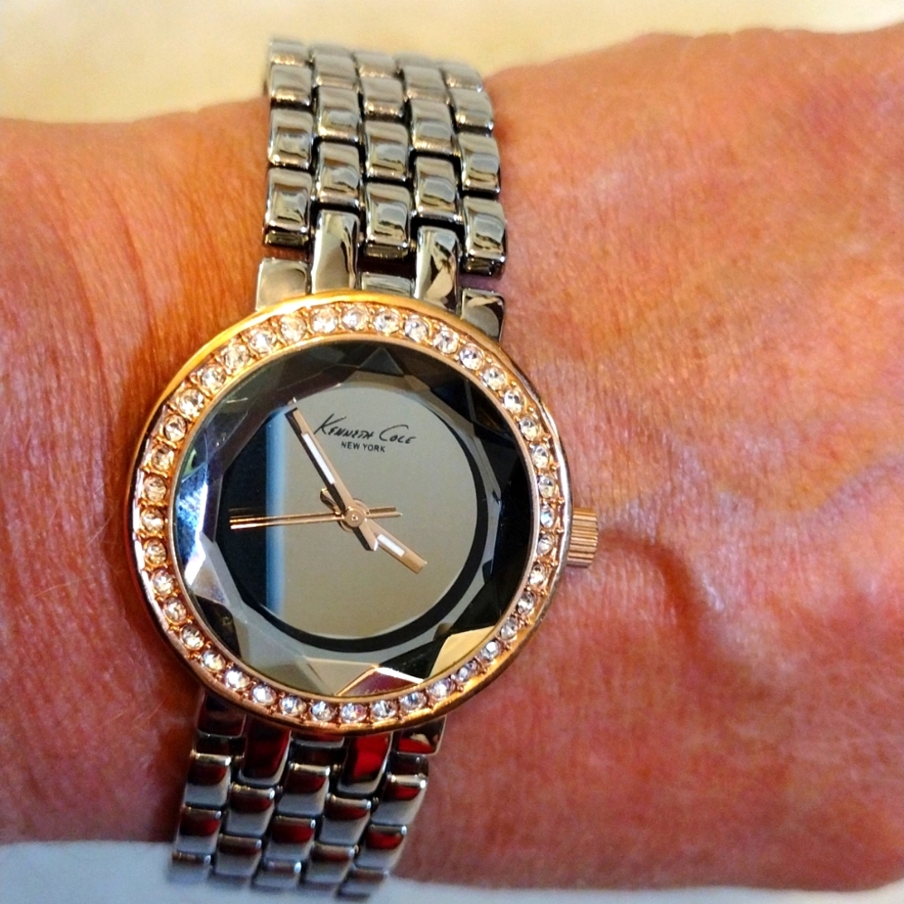 Kenneth Cole New York diamonds framed watch.
